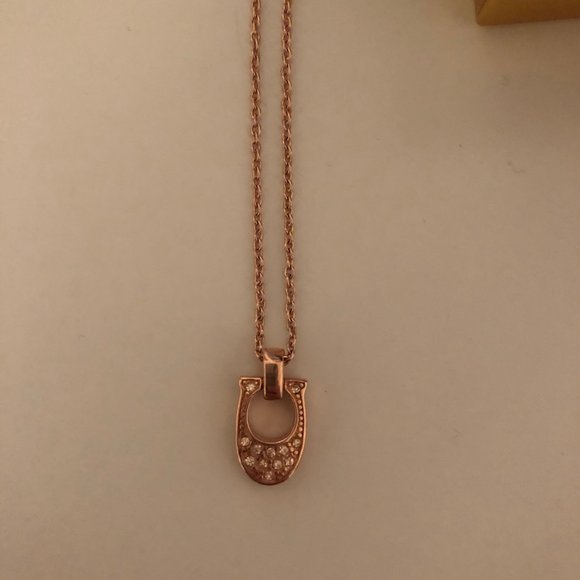 Rose Gold Coach Necklace with Coach Box - Picture 2 of 4